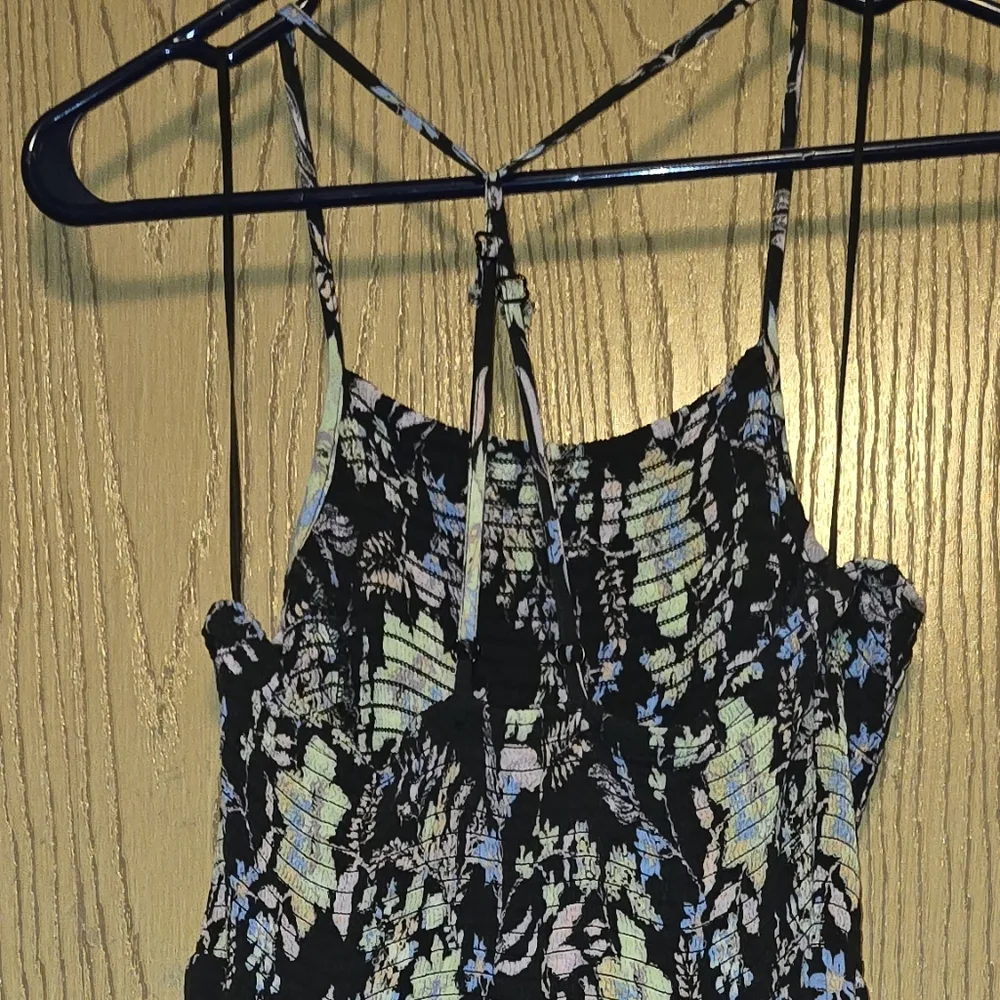 Free People Black Floral  Dress L - Picture 3 of 6